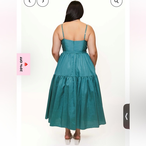 NWT Hutch Anthropologie Belted Bustier Tiered Atherton Dress Size 18W - Picture 7 of 10